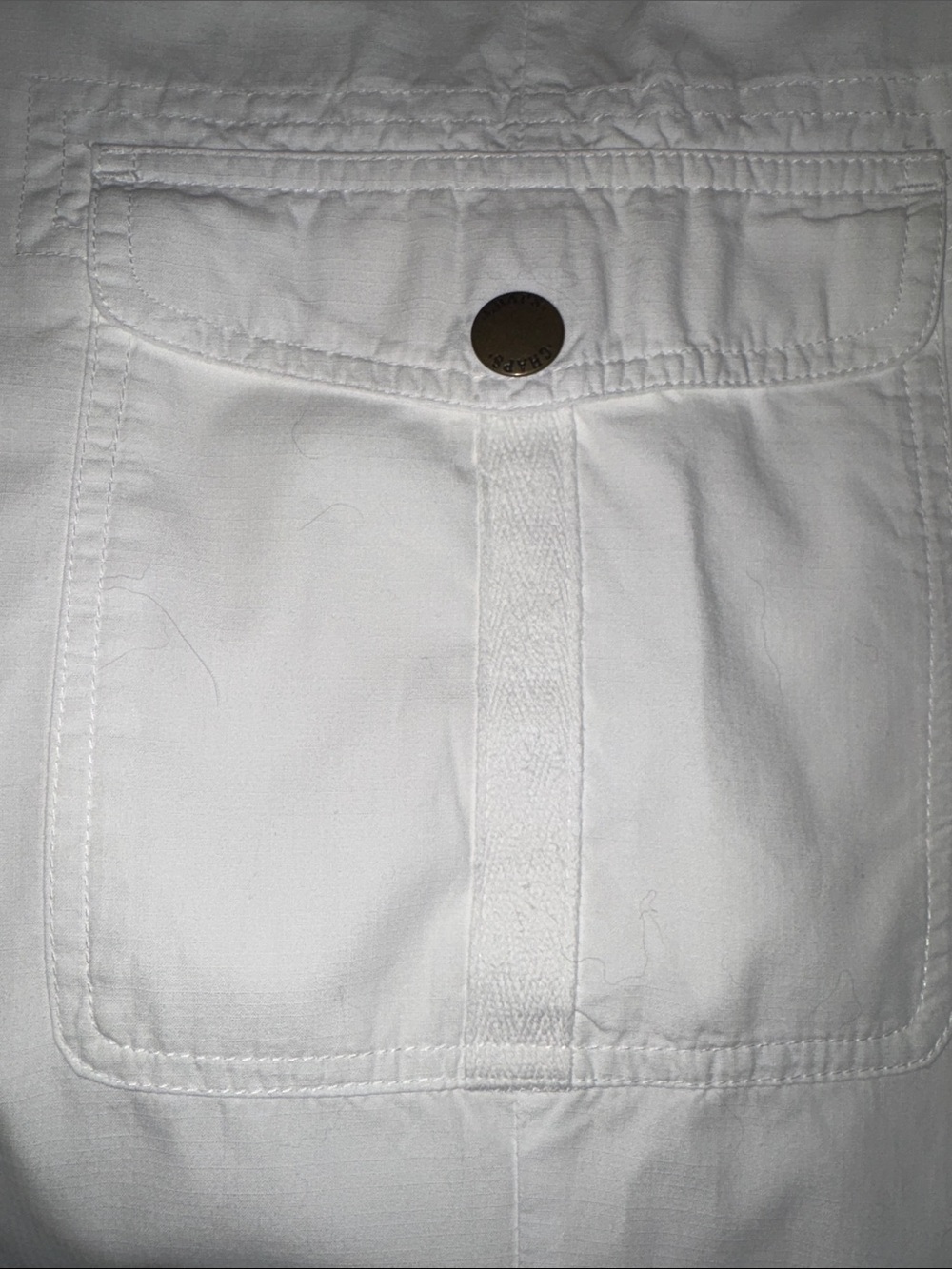 Chaps Woman’s White Cargo Drawstring Pants - Picture 4 of 5